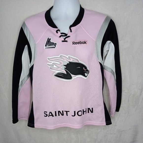 Reebok St John New Brunswick Sea Dog Minor Hockey Jersey (Women M) - Picture 1 of 10